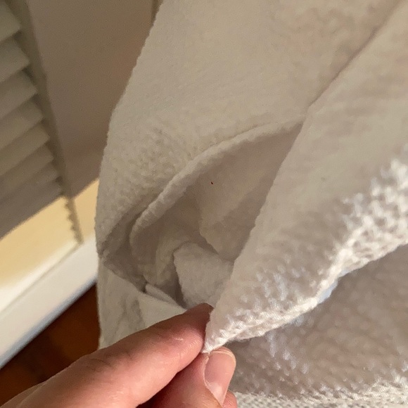 EUC Lauren James White Seersucker Dress Medium - Picture 2 of 5